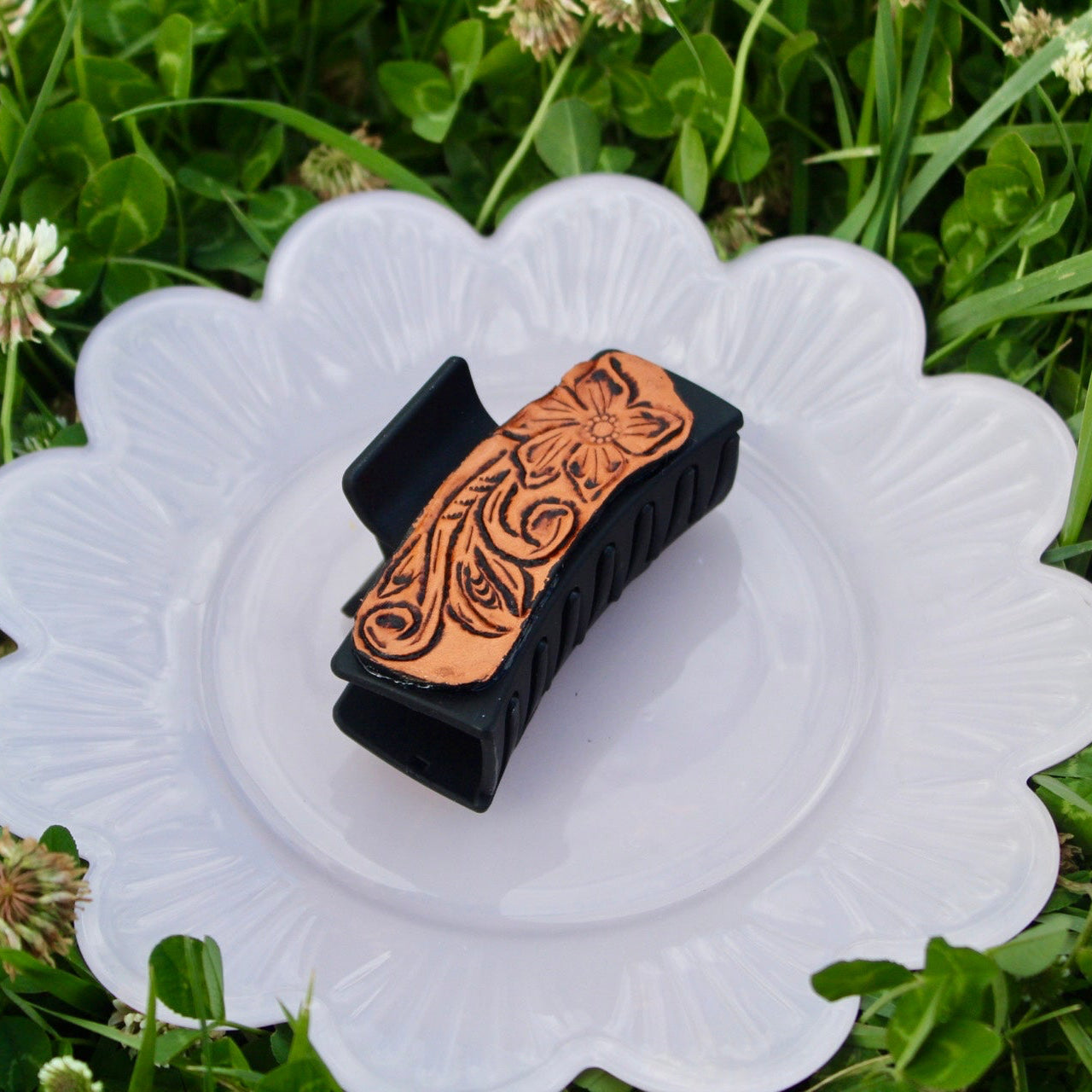Leather Claw Clip