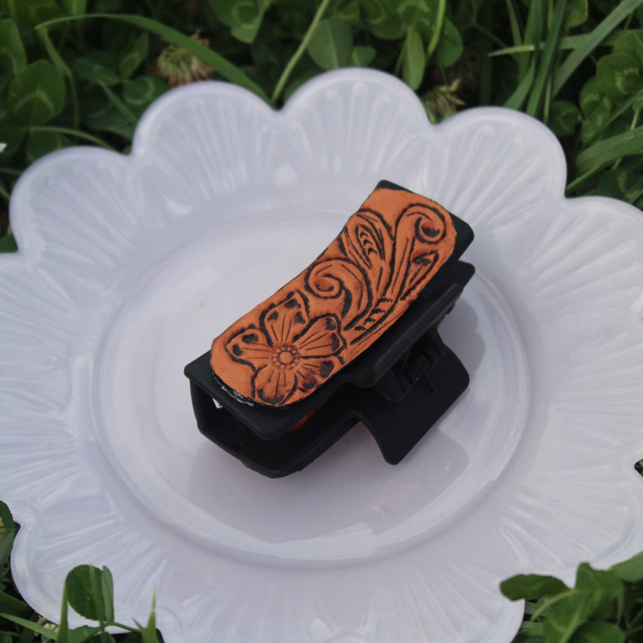 Leather Claw Clip