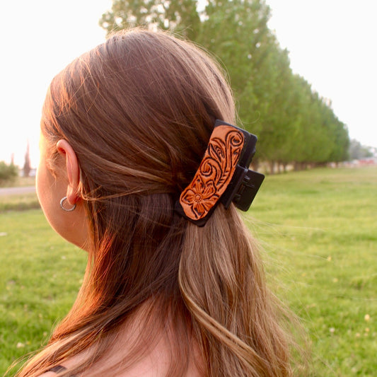 Leather Claw Clip